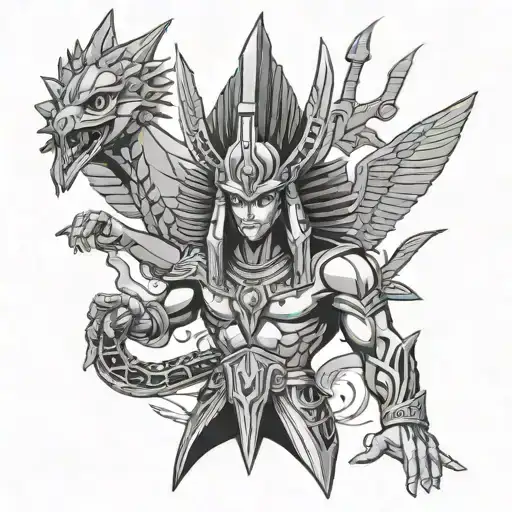 yugioh Egyptian gods tattoo design idea