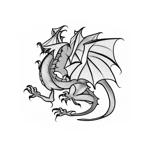 welsh dragon tattoo design idea