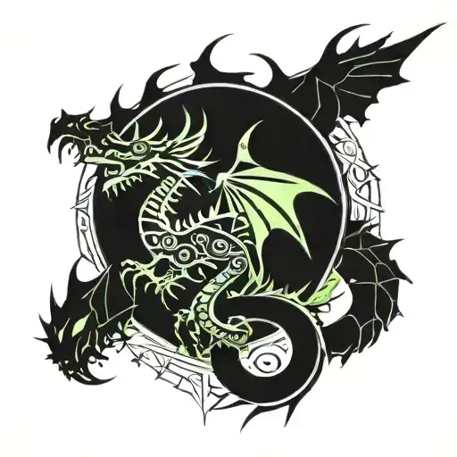 gothic dragon tattoo tattoo design idea