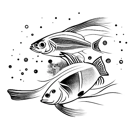 fish and lures tattoo design idea