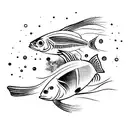 fish and lures tattoo design idea