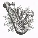 Bagpipe, Brittany tattoo design idea