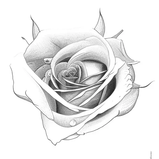 rose and tulips  tattoo design idea
