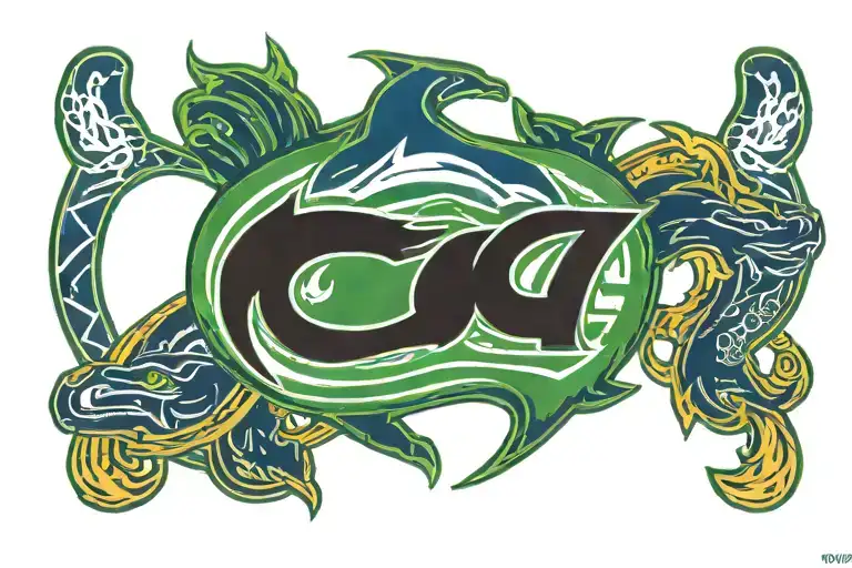 Vancouver Canucks logos intertwined tattoo design idea