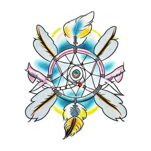 dream catcher  tattoo design idea