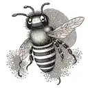 bee with number 9 inside symbolizing tattoo design idea