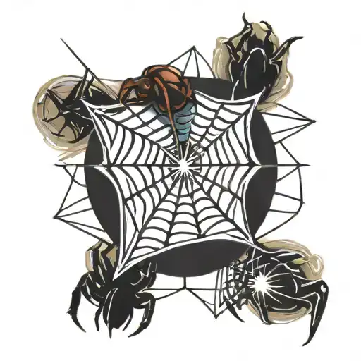 spiders Web tattoo design idea