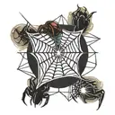 spiders Web tattoo design idea