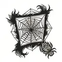 spiders Web tattoo design idea