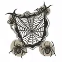 spiders Web tattoo design idea