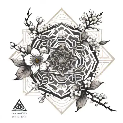 plum blossom trer tattoo design idea