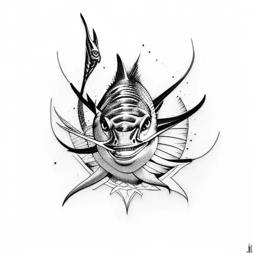 marlin  tattoo design idea