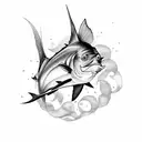 marlin  tattoo design idea