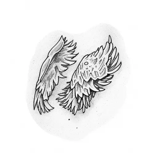 A FRIED CHICKEN WING tattoo design idea