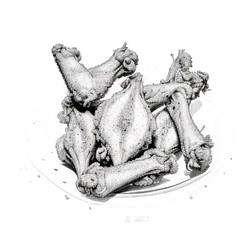 Chicken wings sketch Royalty Free Vector Image