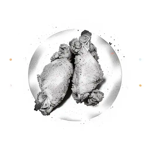 A FRIED CHICKEN WING tattoo design idea