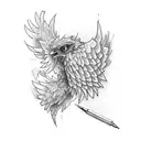 A FRIED CHICKEN WING tattoo design idea