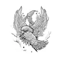 A FRIED CHICKEN WING tattoo design idea