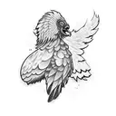 A FRIED CHICKEN WING tattoo design idea