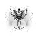 A FRIED CHICKEN WING tattoo design idea