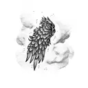 A FRIED CHICKEN WING tattoo design idea