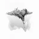 A FRIED CHICKEN WING tattoo design idea