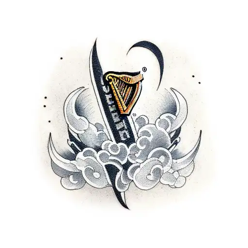 Pint of Guinness tattoo design idea