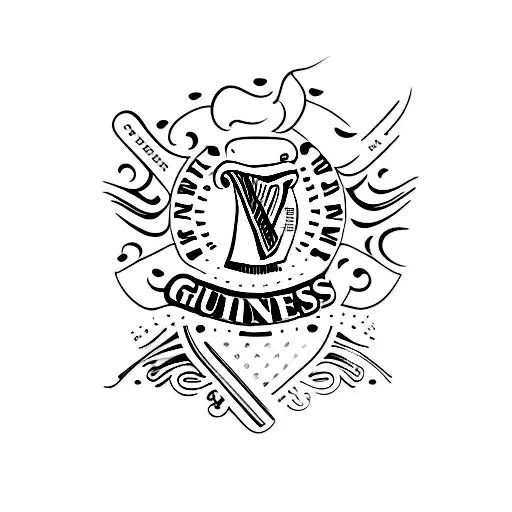 Pint of Guinness tattoo design idea