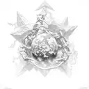 top of the snowy mountain, venus star, big sea waves, steel chains tattoo design idea