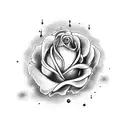 Skull rose tattoo design idea