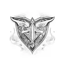 Iconic objects from the Harry Potter series (e.g., the Sorting Hat, Elder Wand) tattoo design idea