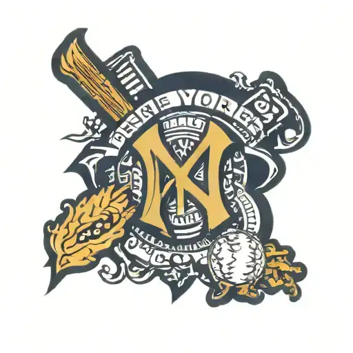 new york yankees logo tattoo design idea