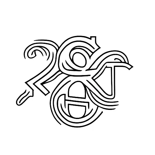 the number 21 and a capital "D" tattoo design idea