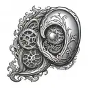 kidney tattoo design idea