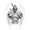 Trojan warrior tattoo design idea