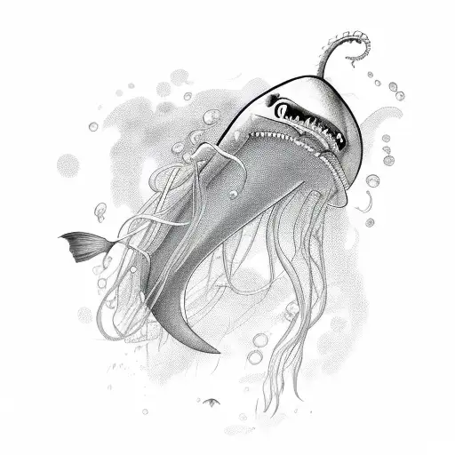 jellyfish from the cartoon "shark tale" tattoo design idea