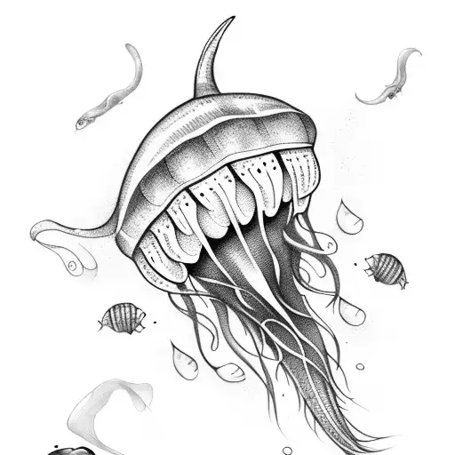 jellyfish from the cartoon "shark tale" tattoo design idea