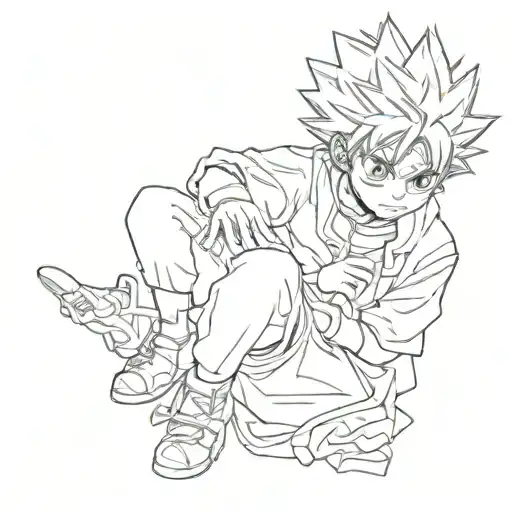 killua zoldyck from hunter x hunter tattoo design idea