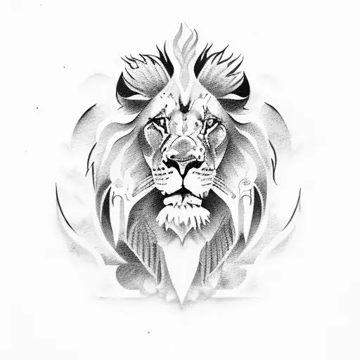 moon,wing,love,lion,bull,strength tattoo design idea