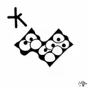 two domino's  tattoo design idea