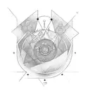 libra and virgo tattoo design idea