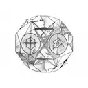 libra and virgo tattoo design idea