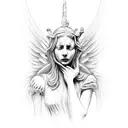 weeping angel tattoo design idea