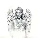 weeping angel tattoo design idea
