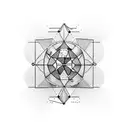 geometric tattoo inside each figure a stage of my life: tennis, guitar, violin, software, ping pong, party, love tattoo design idea