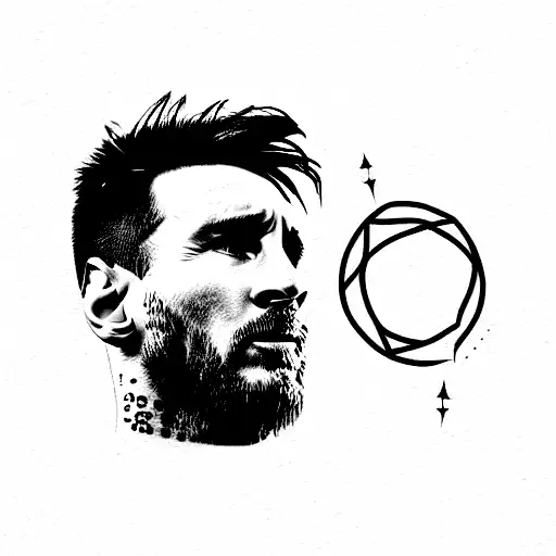 lionel messi world champion tattoo design idea
