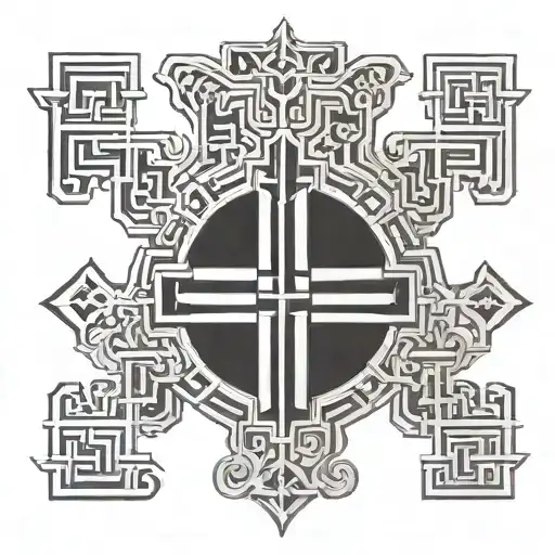 jerusalem cross tattoo design idea