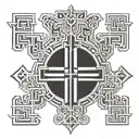 jerusalem cross tattoo design idea