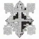 jerusalem cross tattoo design idea