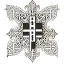jerusalem cross tattoo design idea